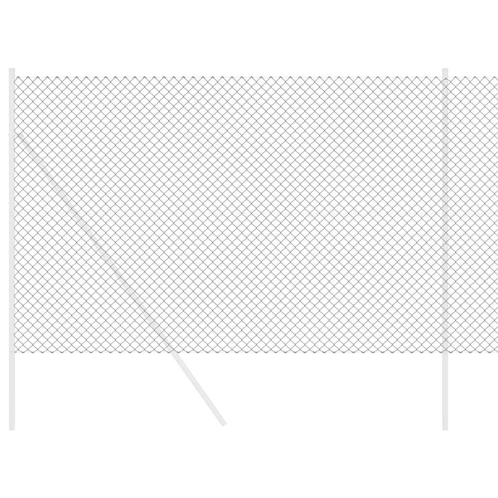 Kettenzaun Grau 10 x 1.5 m Stahl