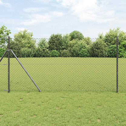 Kettenzaun Grau 25 x 1 m Stahl