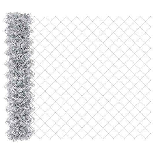 Maschendrahtzaun Silber 10 x 1.2 m Galvanisierter Stahl