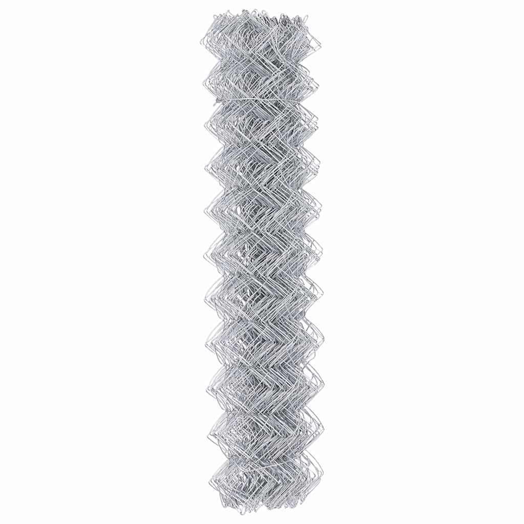 Maschendrahtzaun Silber 10 x 1.2 m Galvanisierter Stahl