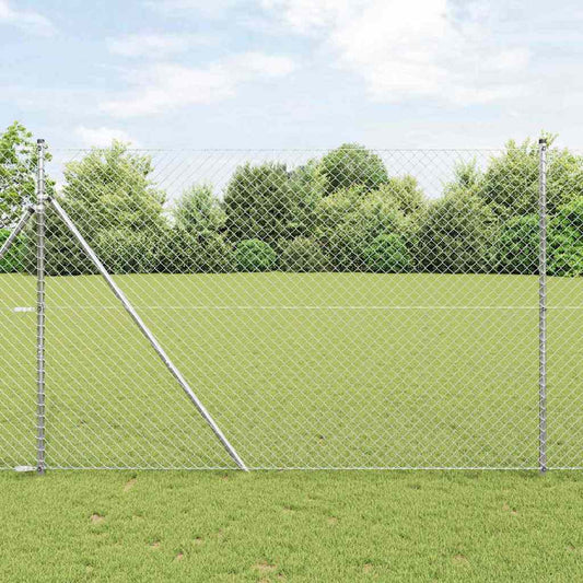 Maschendrahtzaun Silber 10 x 1.5 m Galvanisierter Stahl