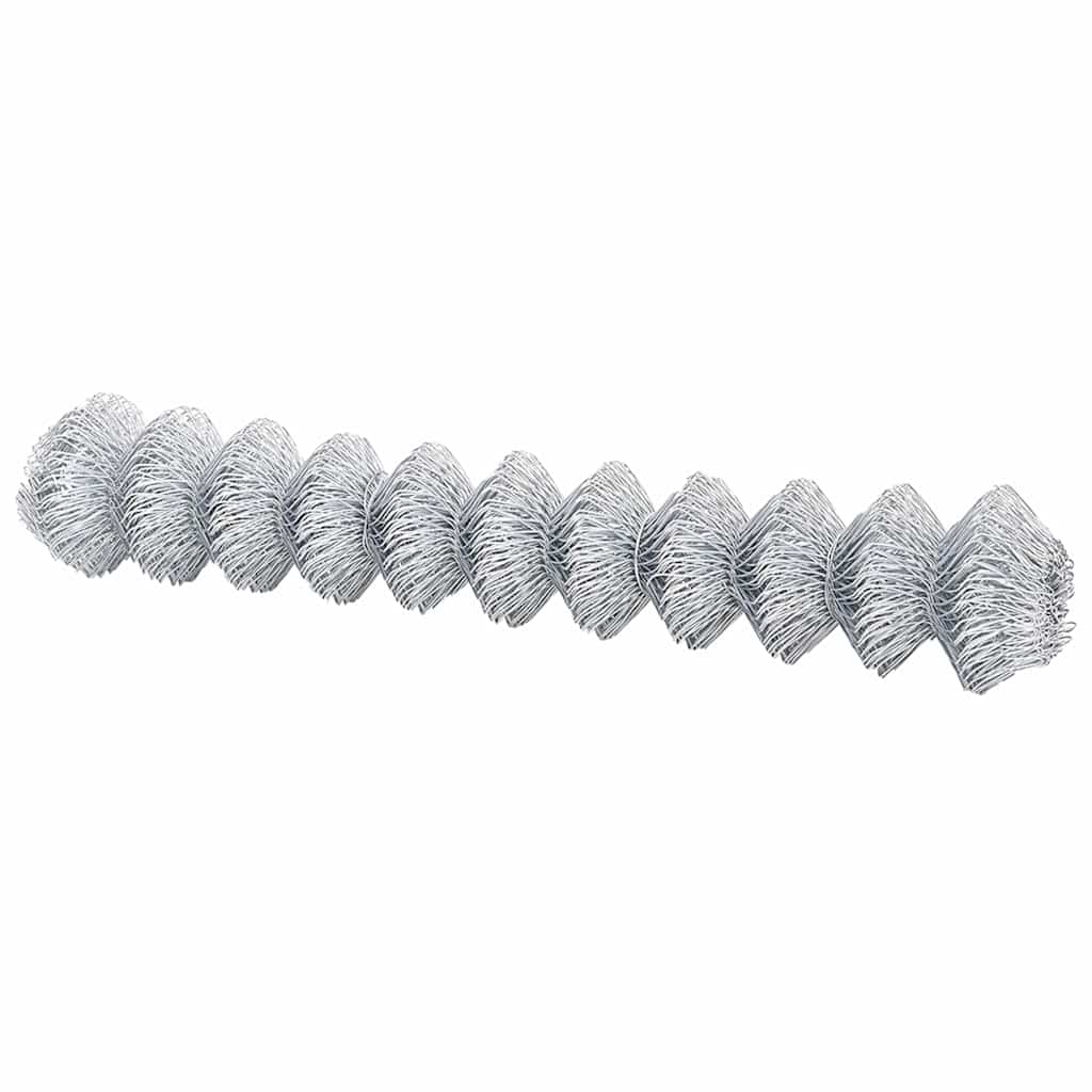 Maschendrahtzaun Silber 10 x 1.5 m Galvanisierter Stahl