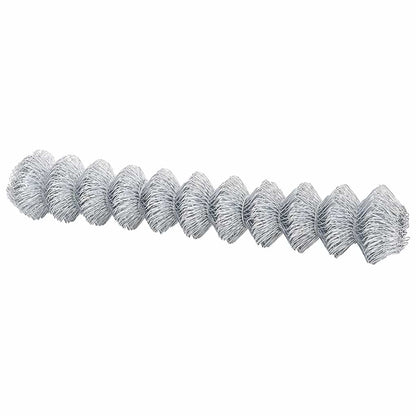 Maschendrahtzaun Silber 10 x 1.5 m Galvanisierter Stahl