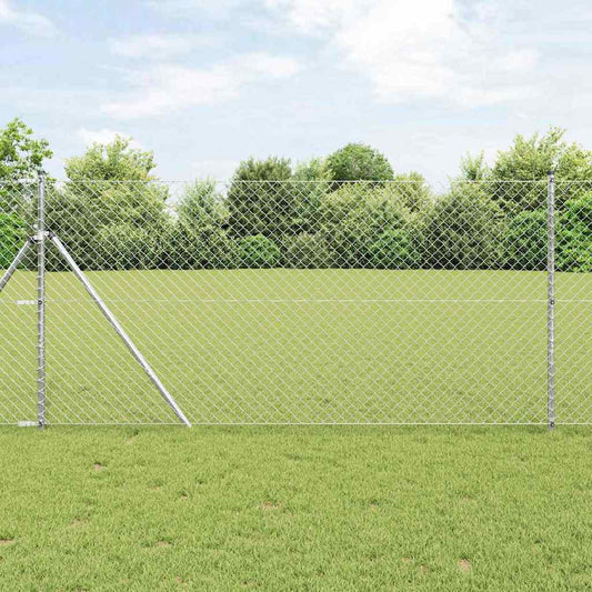 Maschendrahtzaun Silber 10 x 1.4 m Galvanisiertes Stahl
