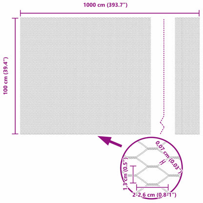 Hexagonzaun Grün 1 x 10 m Stahl
