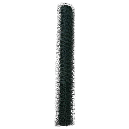 Sechseckgeflechtzaun Grün 1 x 50 m Stahl