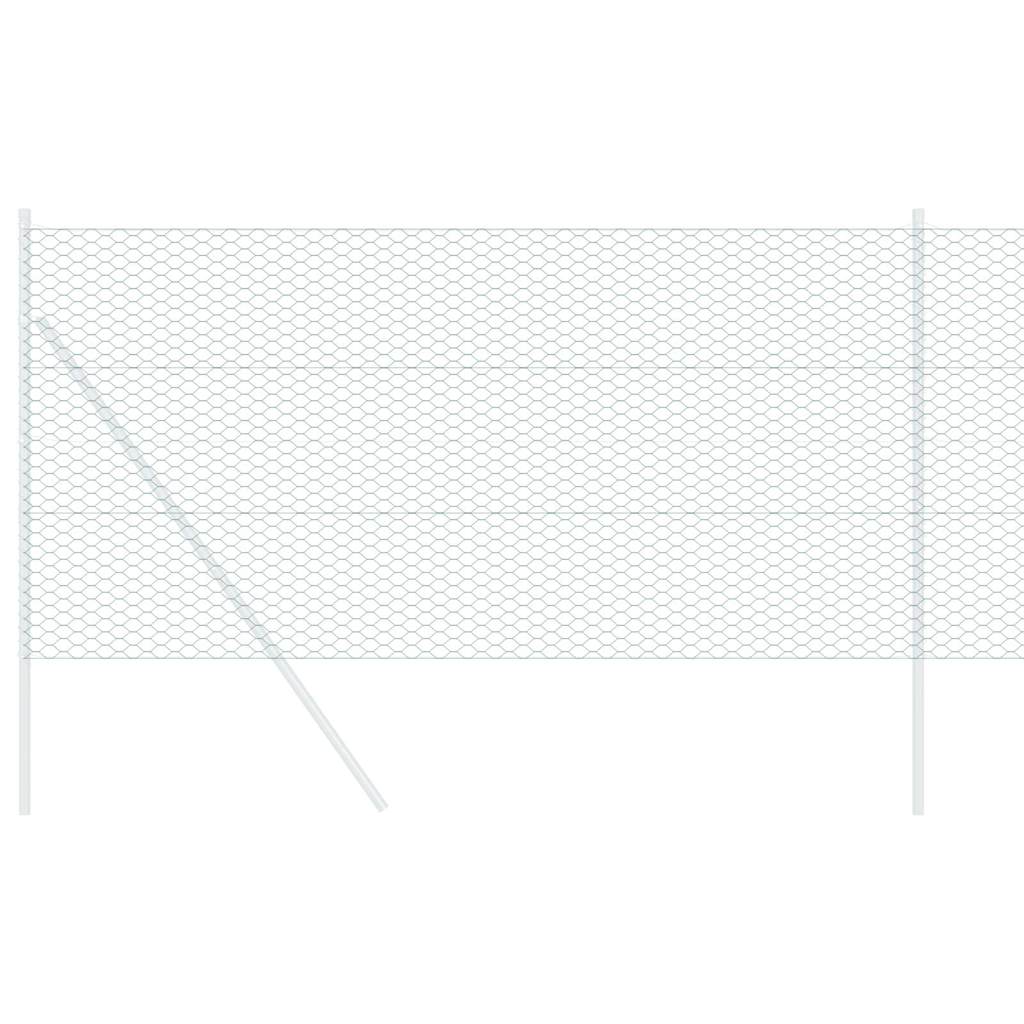 Sechseckgeflechtzaun Grün 1 x 50 m Stahl