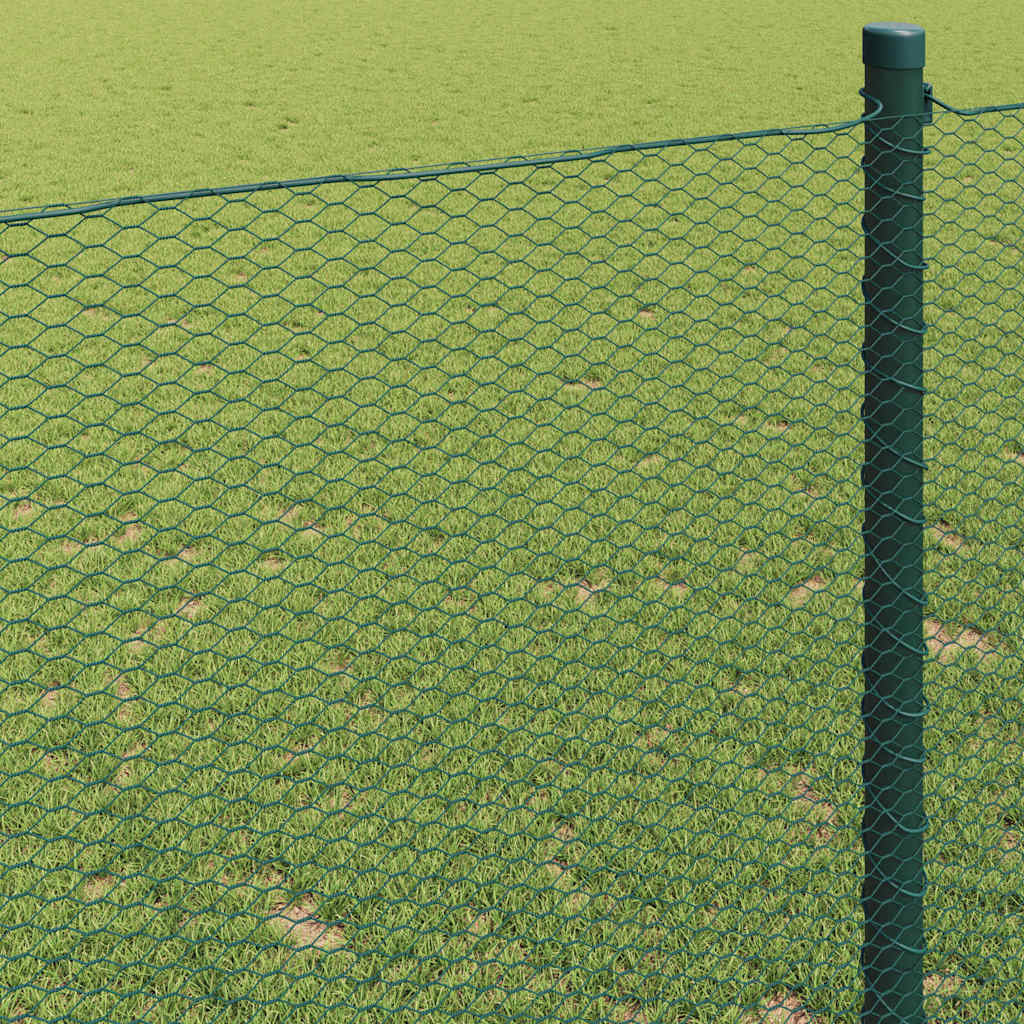 Hexagonzaun Grün 1,5 x 50 m Stahl