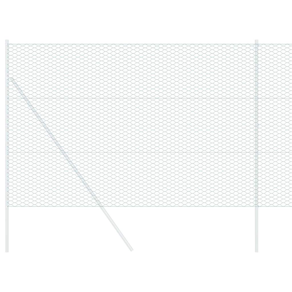 Sechseckgeflechtzaun Grün 1.6 x 50 m Stahl