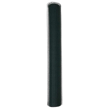 Sechseckgeflechtzaun Grün 1 x 100 m Stahl