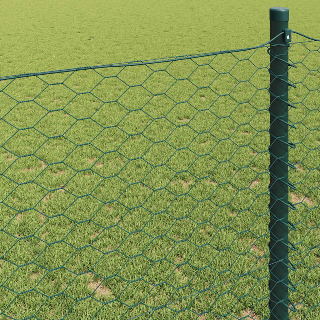 Hexagonzaun Grün 1,6 x 100 m Stahl