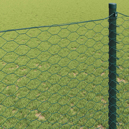 Hexagonzaun Grün 1,6 x 100 m Stahl