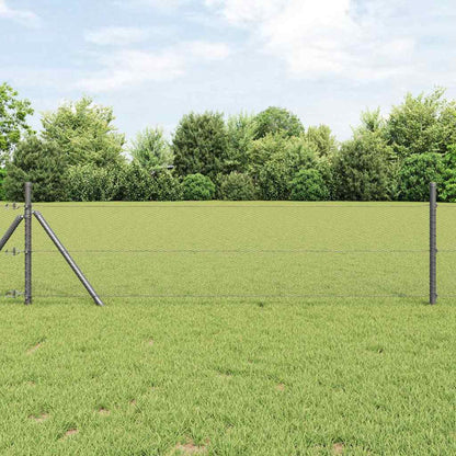 Sechseckgeflechtzaun Grau 0,5 x 50 m Stahl