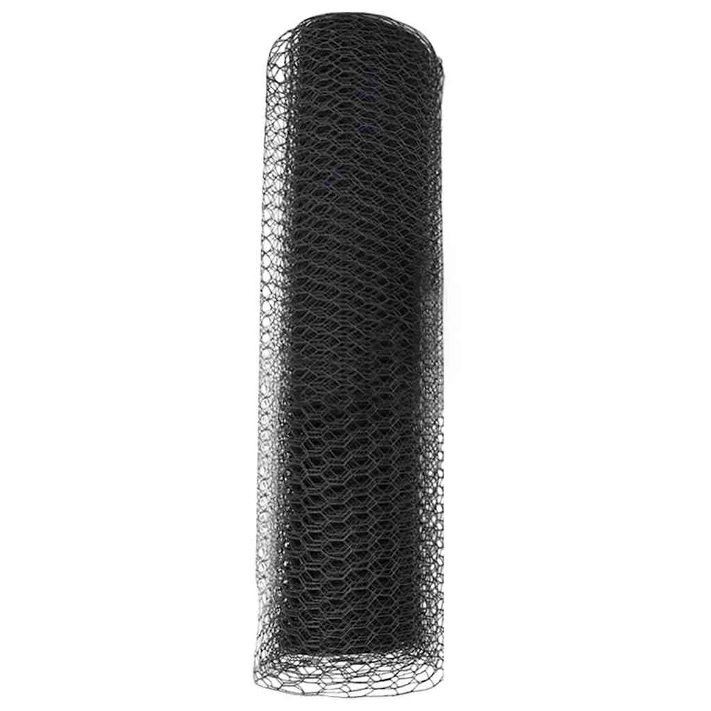 Sechseckgeflechtzaun Grau 0,5 x 50 m Stahl