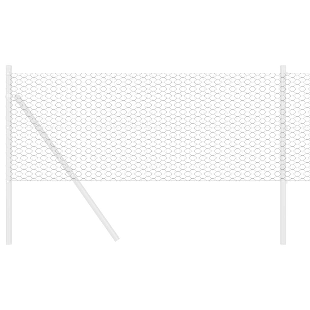 Sechseckgeflechtzaun Grau 0,5 x 50 m Stahl