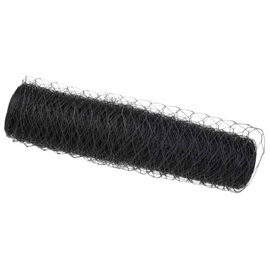 Sechseckgeflechtzaun Grau 0.6 x 50 m Stahl