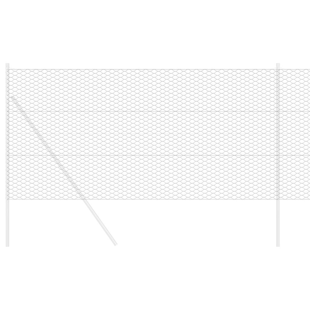 Sechseckgeflechtzaun Grau 1.4 x 50 m Stahl