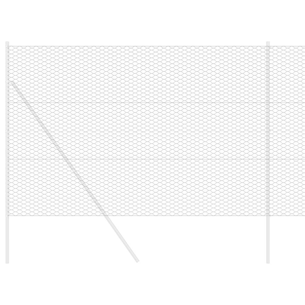 Sechseckgeflechtzaun Grau 1.5 x 50 m Stahl