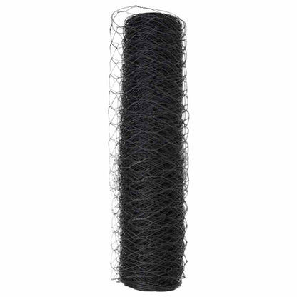 Hexagonzaun Grau 0,6 x 100 m Stahl