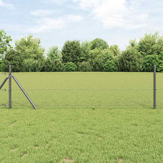 Hexagonzaun Grau 0,8 x 100 m Stahl