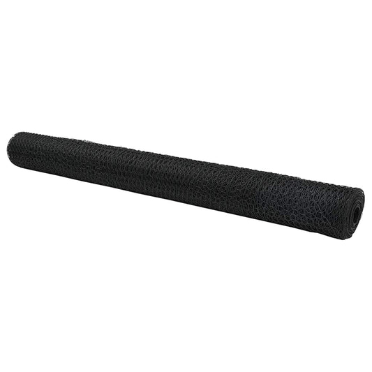 Sechseckgeflechtzaun Grau 1 x 100 m Stahl