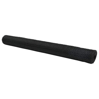 Sechseckgeflechtzaun Grau 1 x 100 m Stahl