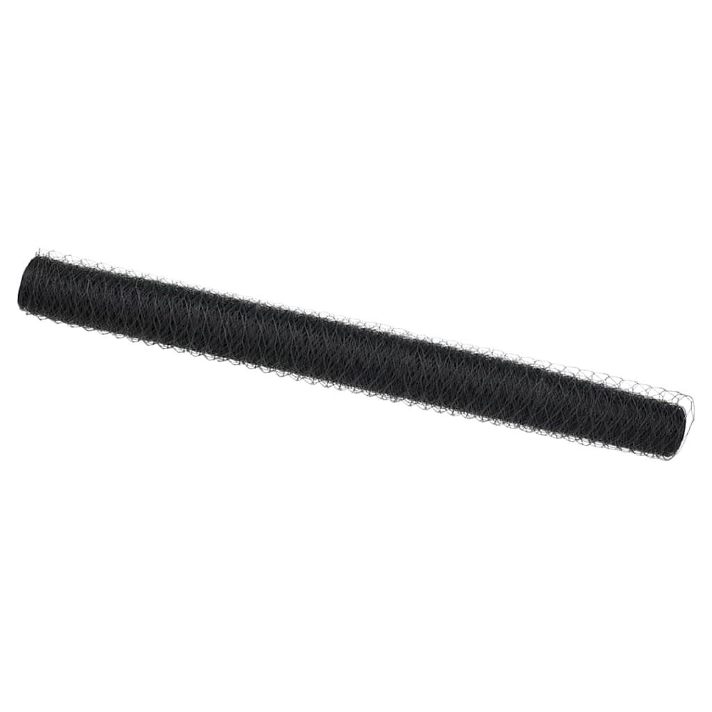 Sechseckgeflechtzaun Grau 1 x 100 m Stahl