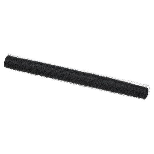 Sechseckgeflechtzaun Grau 1 x 100 m Stahl