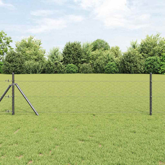 Sechseckgeflechtzaun Grau 1.2 x 100 m Stahl