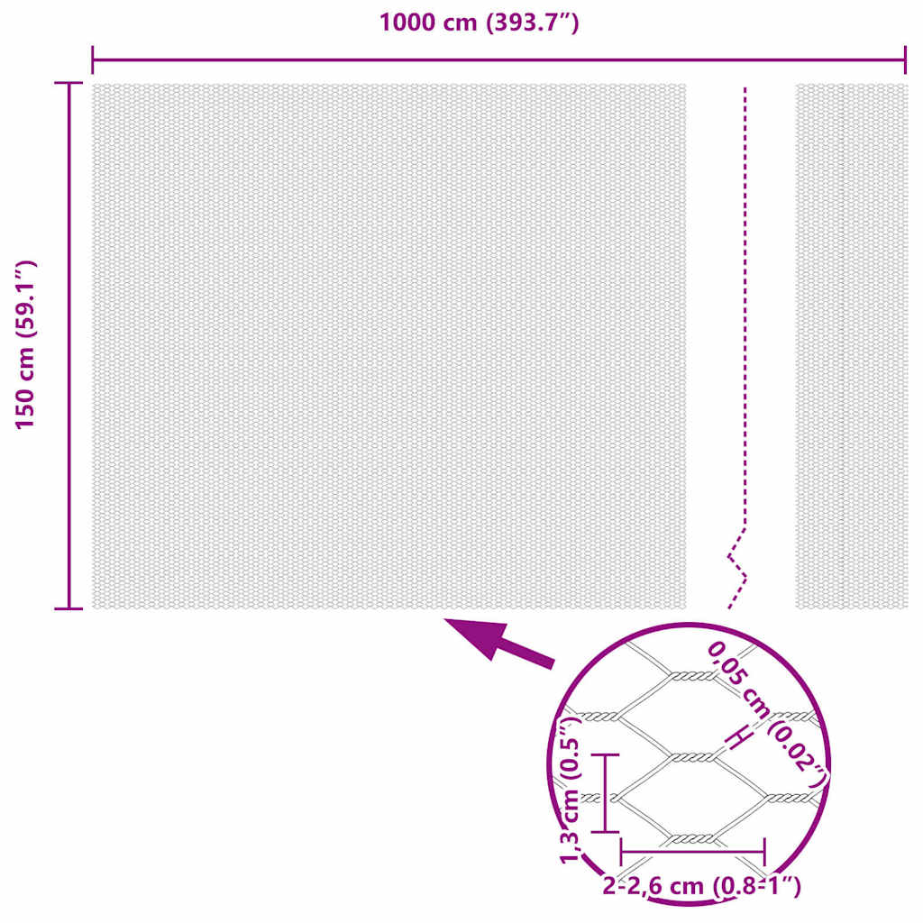 Sechseckgeflechtzaun Silber 1.5 x 10 m Verzinkter Stahl