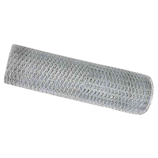 Sechseckgeflechtzaun Silber 0,5 x 50 m Verzinkter Stahl