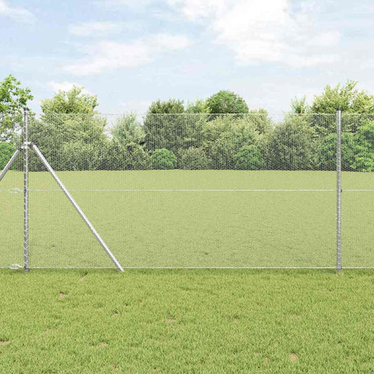 Sechseckgeflechtzaun Silber 1.2 x 50 m Verzinkter Stahl