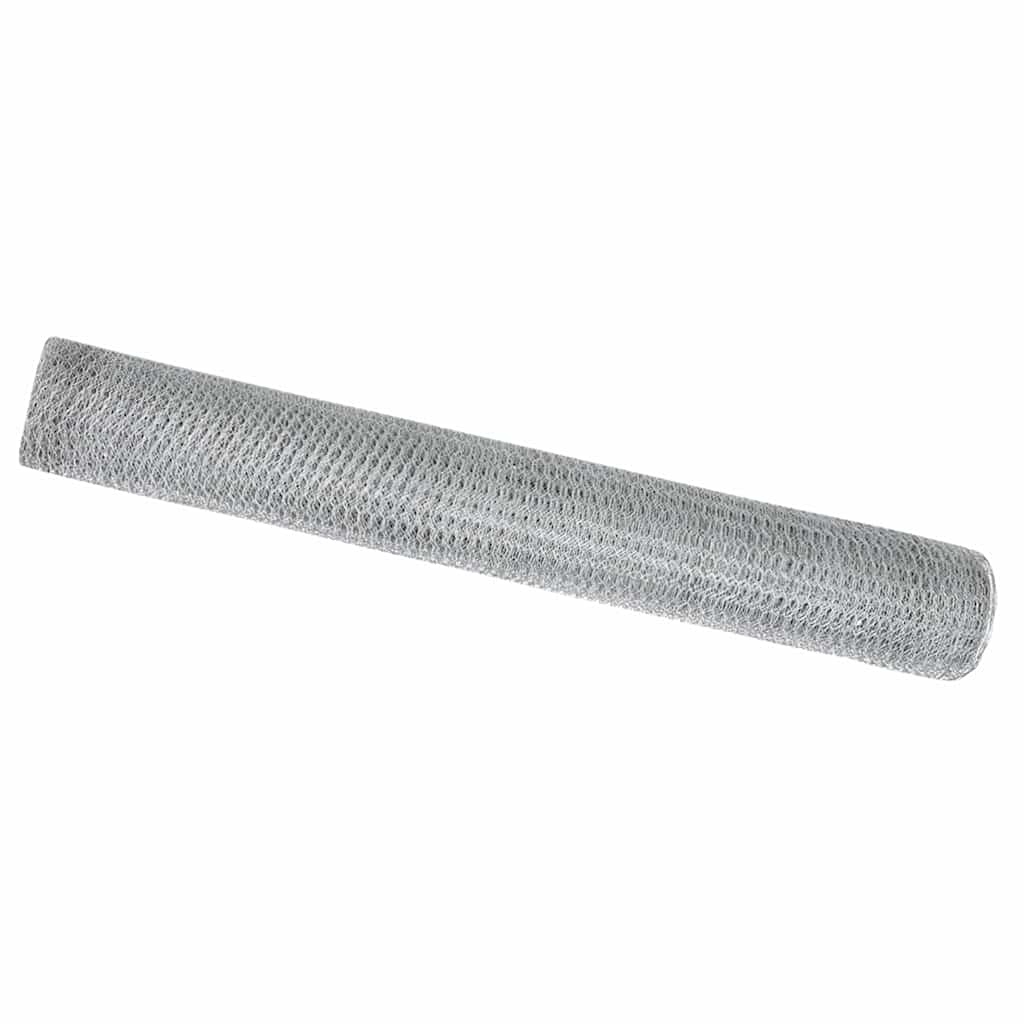 Sechseckgeflechtzaun Silber 1.4 x 50 m Verzinkter Stahl
