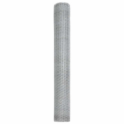 Sechseckgeflechtzaun Silber 1.4 x 50 m Verzinkter Stahl
