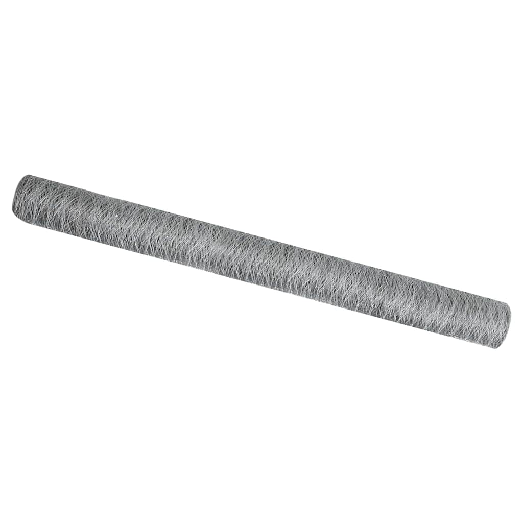 Sechseckgeflechtzaun Silber 1.6 x 50 m Verzinkter Stahl