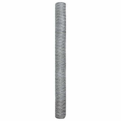 Sechseckgeflechtzaun Silber 1.6 x 50 m Verzinkter Stahl