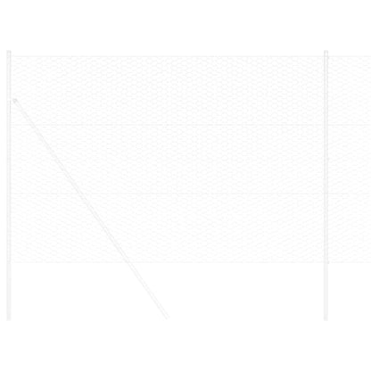 Sechseckgeflechtzaun Silber 1.6 x 50 m Verzinkter Stahl