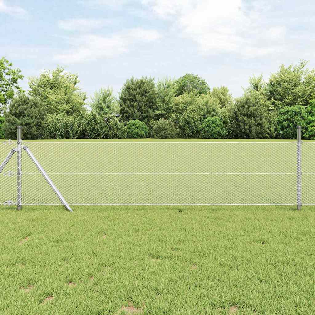 Hexagonzaun Silber 0,5 x 100 m Verzinkter Stahl