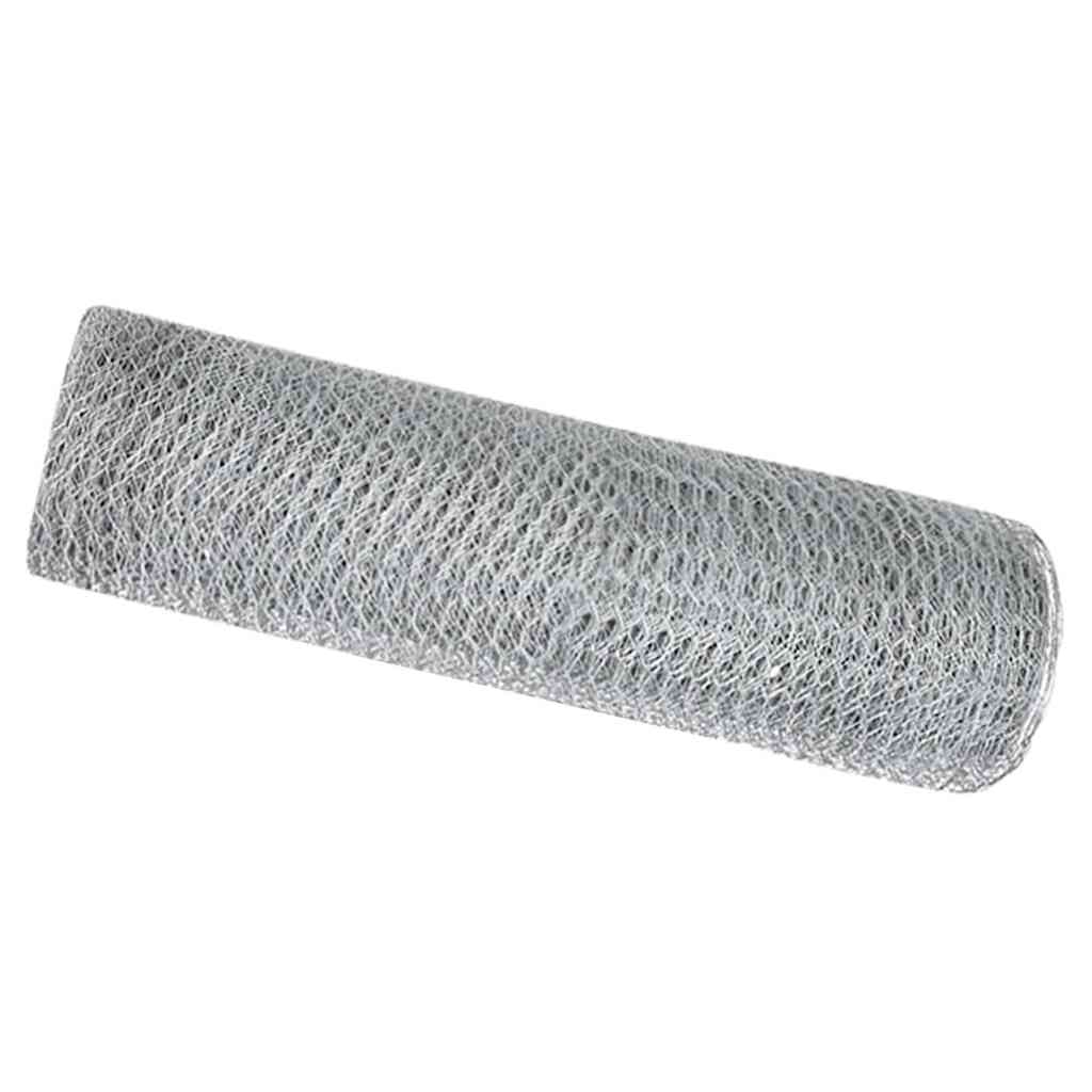Hexagonzaun Silber 0,5 x 100 m Verzinkter Stahl