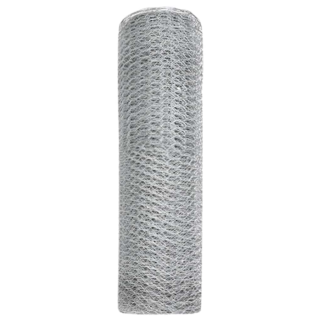 Hexagonzaun Silber 0,6 x 100 m Verzinkter Stahl