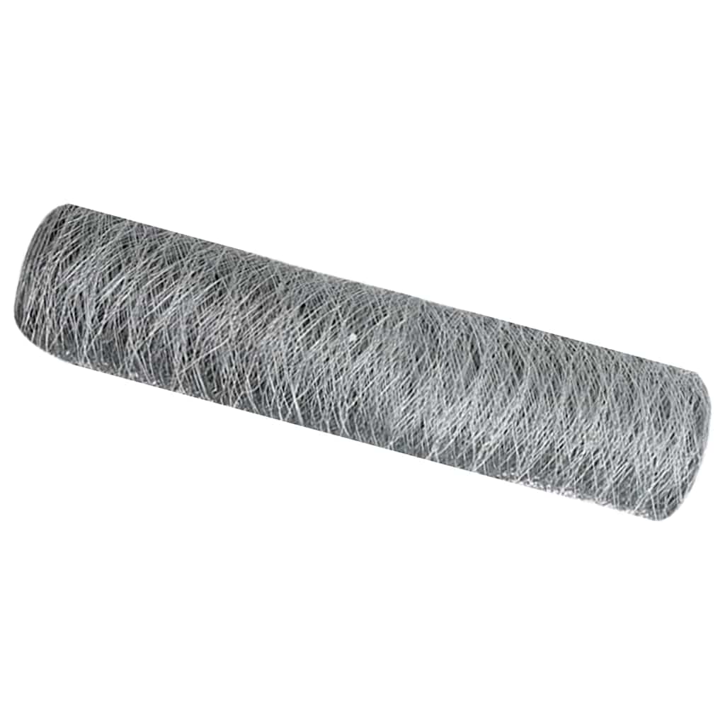 Hexagonzaun Silber 0,8 x 100 m Verzinkter Stahl