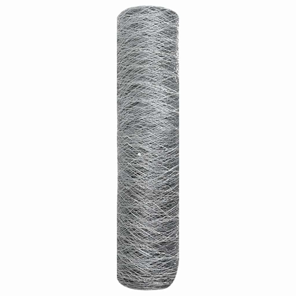 Hexagonzaun Silber 0,8 x 100 m Verzinkter Stahl