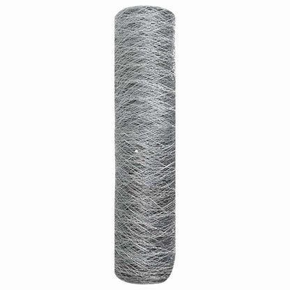 Hexagonzaun Silber 0,8 x 100 m Verzinkter Stahl