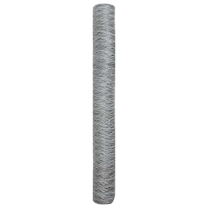 Sechseckgeflechtzaun Silber 1.2 x 100 m Verzinkter Stahl