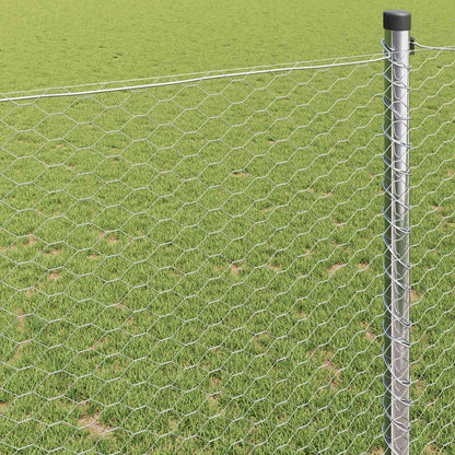 Hexagonzaun Silber 1,4 x 100 m Verzinkter Stahl
