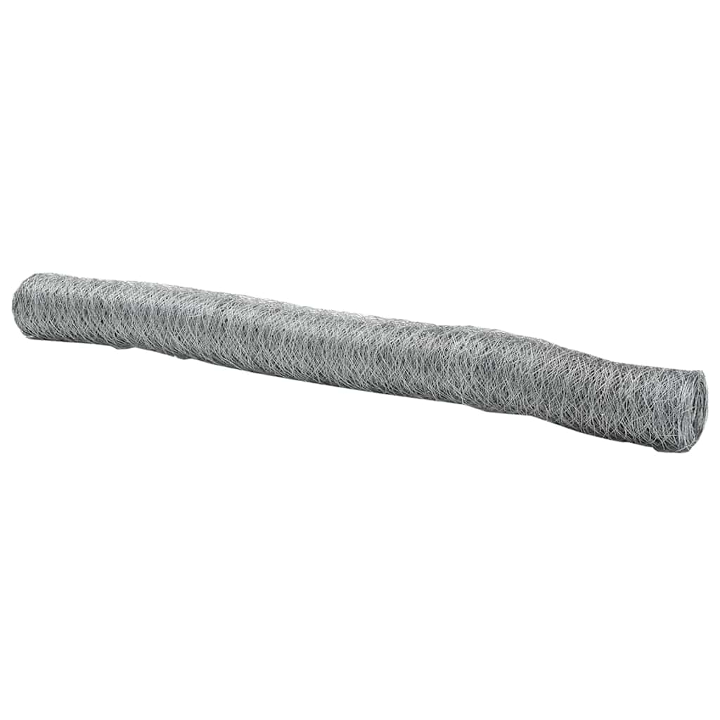 Sechseckgeflechtzaun Silber 1.4 x 100 m Verzinkter Stahl