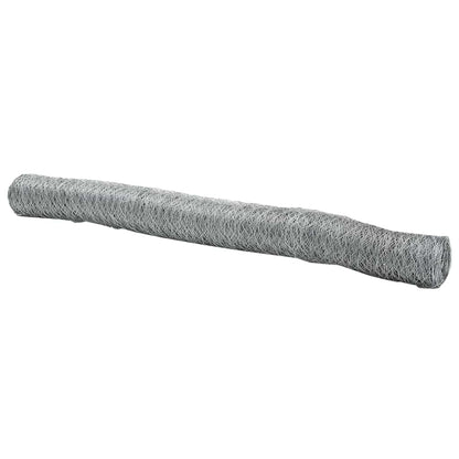 Sechseckgeflechtzaun Silber 1.4 x 100 m Verzinkter Stahl