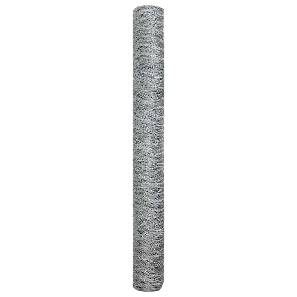 Sechseckgeflechtzaun Silber 1.4 x 100 m Verzinkter Stahl