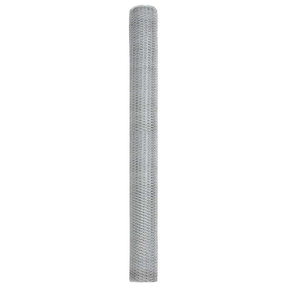 Hexagonzaun Silber 1,5 x 100 m Verzinkter Stahl