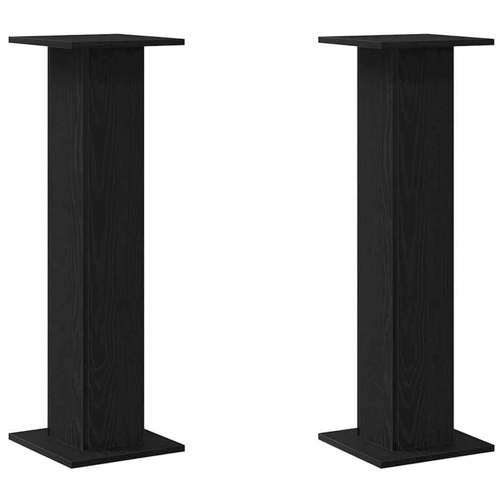 Pflanzenständer 2 pcs Schwarze Eiche 30 x 30 x 95 cm